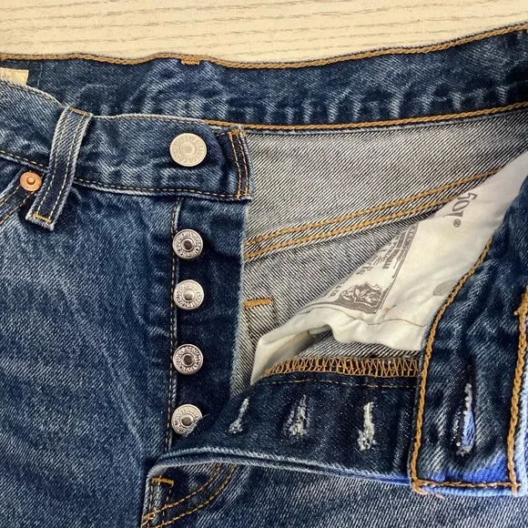 Levi’s 501 W27 Women’s High Rise Straight Leg Premium Jeans 12501-0400 - Picture 10 of 14